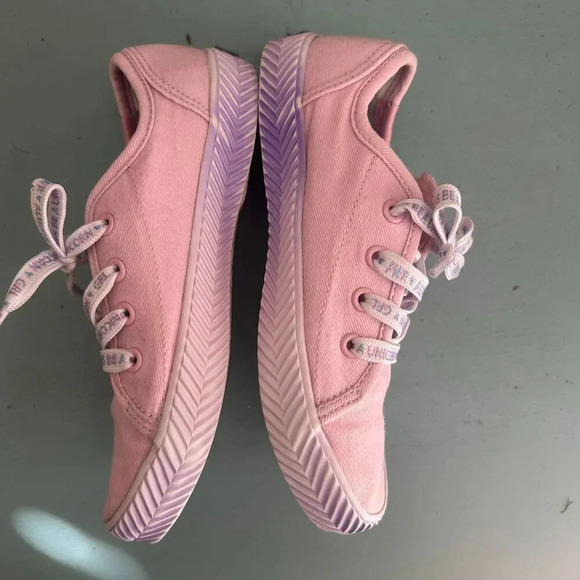 Keds Little Girls Kickstart Core Jr Pink Purple Ombre Size 11 Canvas Preppy - Picture 7 of 12